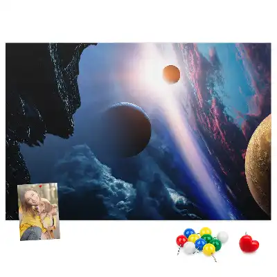 Bilder-Korktafel Große Galaxie