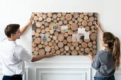 Bedruckte Korkplatte Baumringe