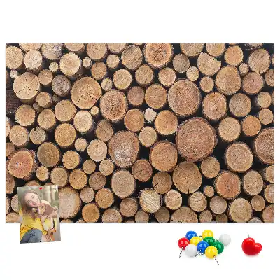 Bedruckte Korkplatte Baumringe