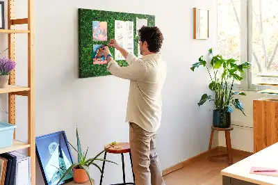 Kork Pinnwand Hecke Blätter