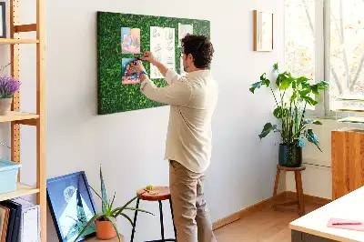 Kork Pinnwand Hecke Blätter