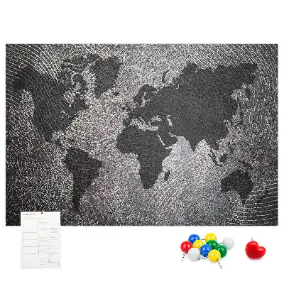 Kork-Pinnwand mit minimalistischem Beton-Motiv
