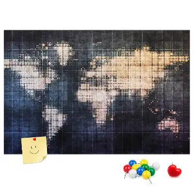 Pinnwand Geometrischer Umriss der Welt