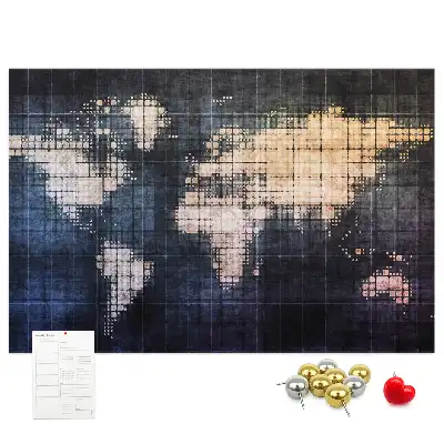 Pinnwand Geometrischer Umriss der Welt