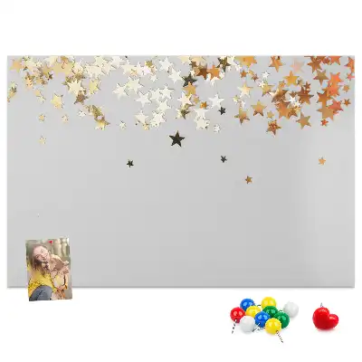 Bilder-Korktafel mit Sternmotiv