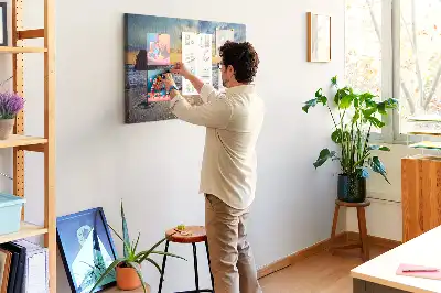 Bilder-Korktafel Sonne, die ins Meer sinkt