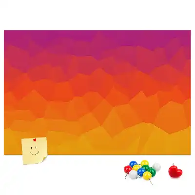 Pinnwand mit Sonnenaufgang-Motiv