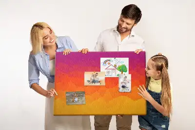 Pinnwand mit Sonnenaufgang-Motiv