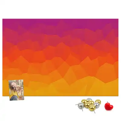 Pinnwand mit Sonnenaufgang-Motiv