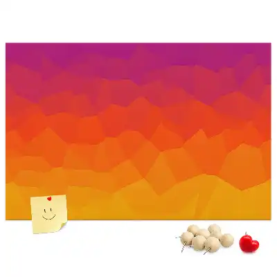 Pinnwand mit Sonnenaufgang-Motiv