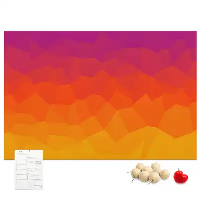 Pinnwand mit Sonnenaufgang-Motiv