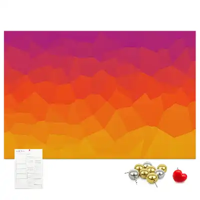 Pinnwand mit Sonnenaufgang-Motiv