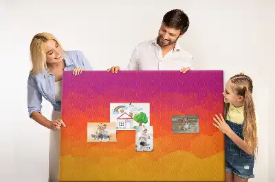 Pinnwand mit Sonnenaufgang-Motiv