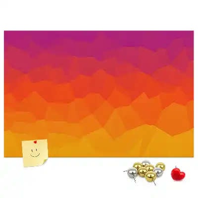 Pinnwand mit Sonnenaufgang-Motiv