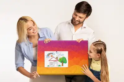 Pinnwand mit Sonnenaufgang-Motiv