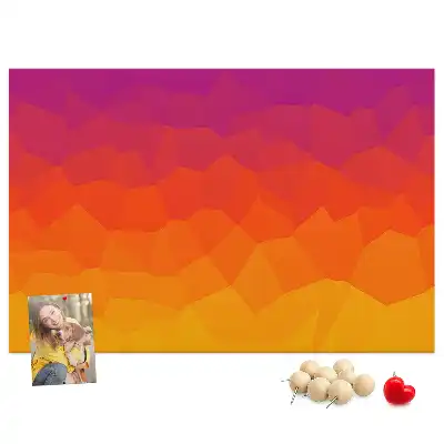 Pinnwand mit Sonnenaufgang-Motiv
