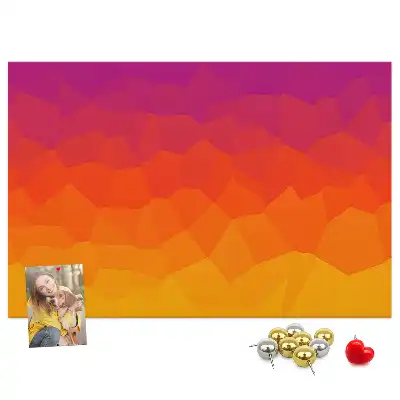 Pinnwand mit Sonnenaufgang-Motiv