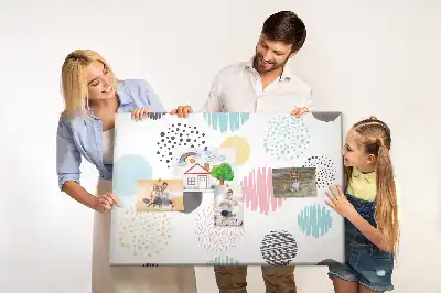 Bedruckte Korkplatte mit geometrischem Muster
