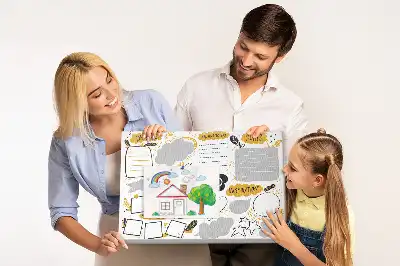 Bedruckte Korkplatte mit Neujahrszielen
