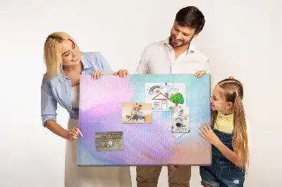 Kork Pinnwand Bunte Federn