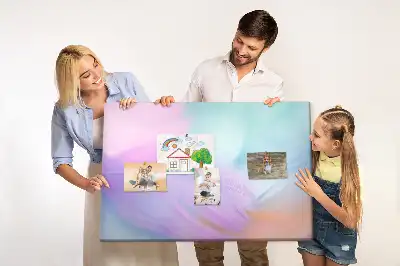 Kork Pinnwand Bunte Federn