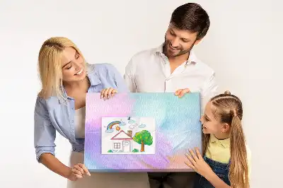 Kork Pinnwand Bunte Federn
