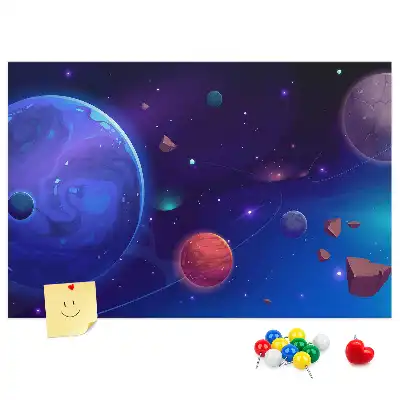 Bilder-Korktafel Planeten Galaxie