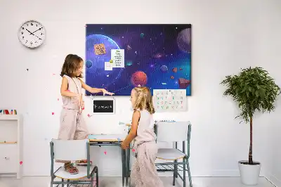 Bilder-Korktafel Planeten Galaxie