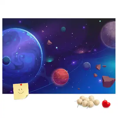 Bilder-Korktafel Planeten Galaxie