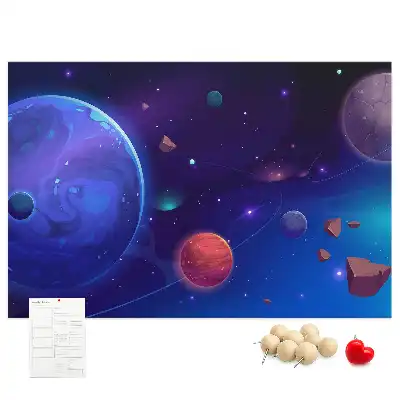Bilder-Korktafel Planeten Galaxie