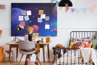 Bilder-Korktafel Planeten Galaxie