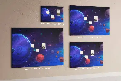 Bilder-Korktafel Planeten Galaxie