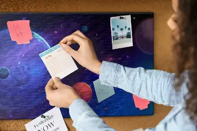Bilder-Korktafel Planeten Galaxie