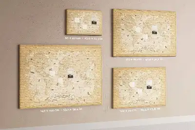 Bedruckte Korkplatte mit klassischer Retro-Weltkarte