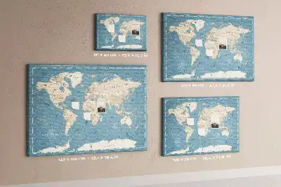 Pinnwand mit historischem Atlas Motiv
