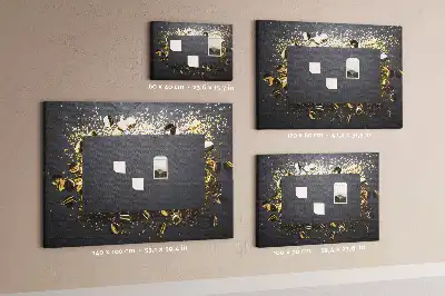 Bilder-Korktafel mit Goldkonfetti-Motiv