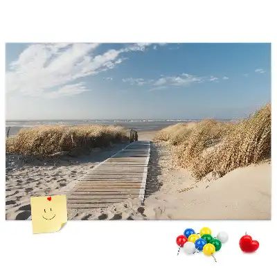 Bedruckte Korkplatte Blick auf den Strand