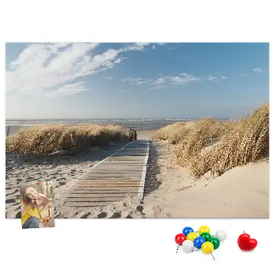 Bedruckte Korkplatte Blick auf den Strand