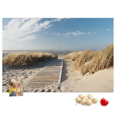 Bedruckte Korkplatte Blick auf den Strand