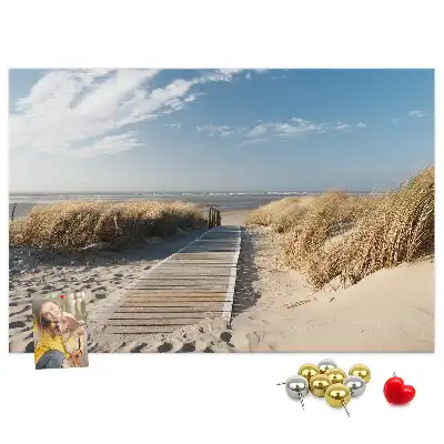 Bedruckte Korkplatte Blick auf den Strand