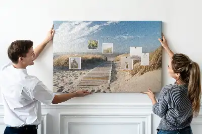 Bedruckte Korkplatte Blick auf den Strand