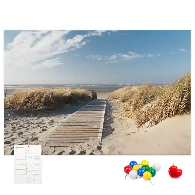 Bedruckte Korkplatte Blick auf den Strand