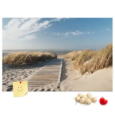 Bedruckte Korkplatte Blick auf den Strand