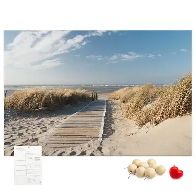 Bedruckte Korkplatte Blick auf den Strand