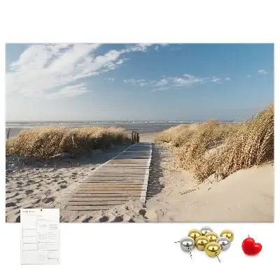 Bedruckte Korkplatte Blick auf den Strand