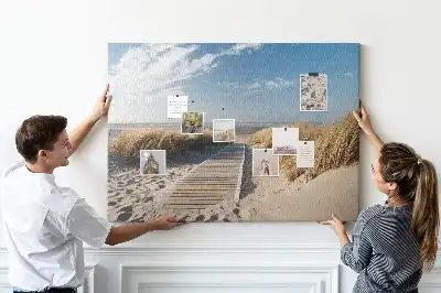 Bedruckte Korkplatte Blick auf den Strand