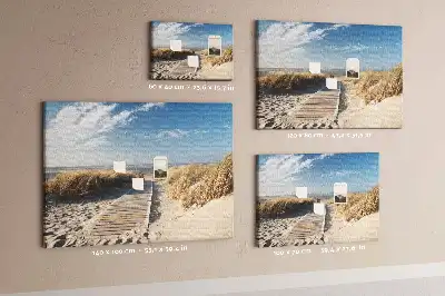 Bedruckte Korkplatte Blick auf den Strand