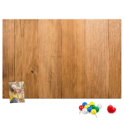 Bedruckte Korkplatte mit Bretter-Hintergrundstruktur