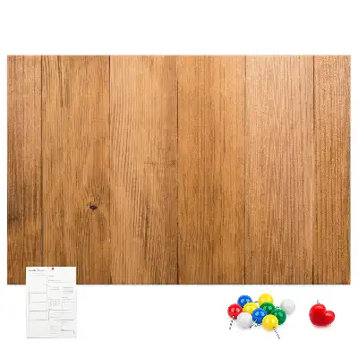 Bedruckte Korkplatte mit Bretter-Hintergrundstruktur