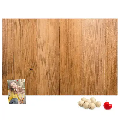 Bedruckte Korkplatte mit Bretter-Hintergrundstruktur